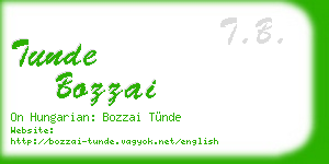 tunde bozzai business card